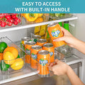 FiTopMart 8-Pack Stackable Fridge & Cabinet Organizer Bins - Clear BPA-Free Plastic Storage Boxes for Refrigerator, Kitchen Shelves & Pantry