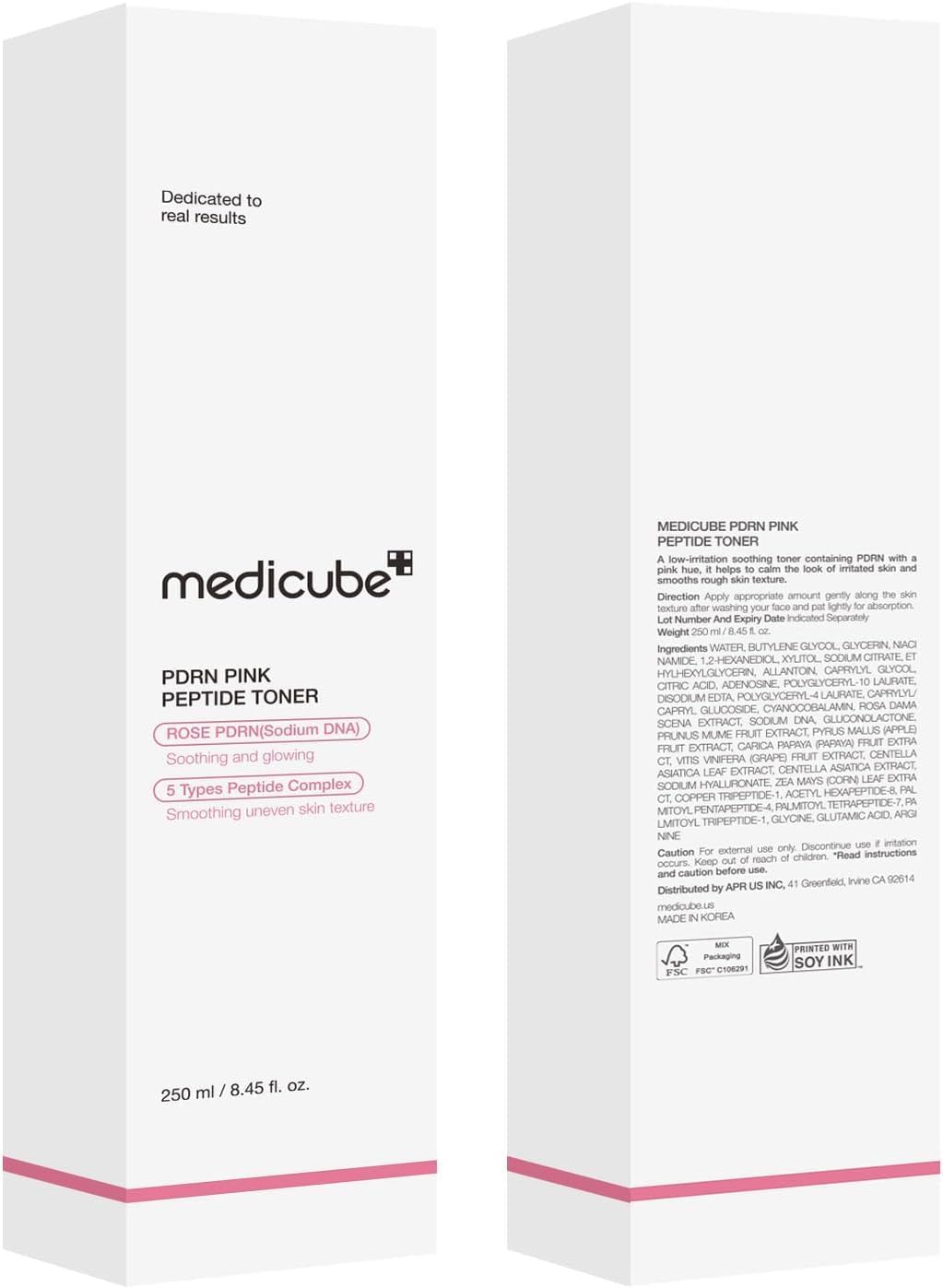 medicube Salmon DNA PDRN Pink CICA Soothing Toner I Pink Glow Toner for Skin Boosting, Soothing and Calming, Uneven Skin Tone, Peptide & Niacinamide, Korean Skin Care (250ml / 8.45 fl. oz.)