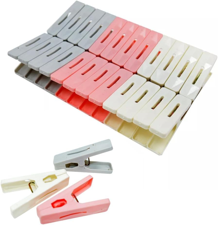 72-Piece Heavy Duty Clothes Pegs – Extra Large Windproof Laundry Clips with Non-Slip Rubber Grip – Strong Clothespins for Washing Lines, Drying Racks & Outdoor Use