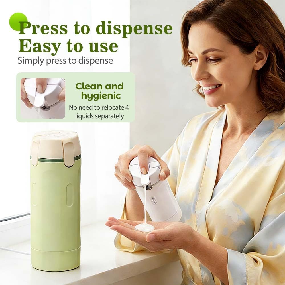 4 in 1 Travel Dispenser Bottle, Leak-Proof Travel Bottles for Toiletries & Serums, TSA Approved Refillable Travel Kit, Pump Containers, Luggage & Travel Accessories, 30ml(3 x 4 Bottle)