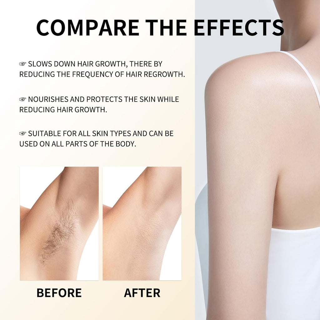 Cyperus Rotundus Oil, 60ml Natural Hair Removal and Soothing Moisturizer，Reduces Body Hair Growth，Hair Removal Oil Ideal for All Skin Types