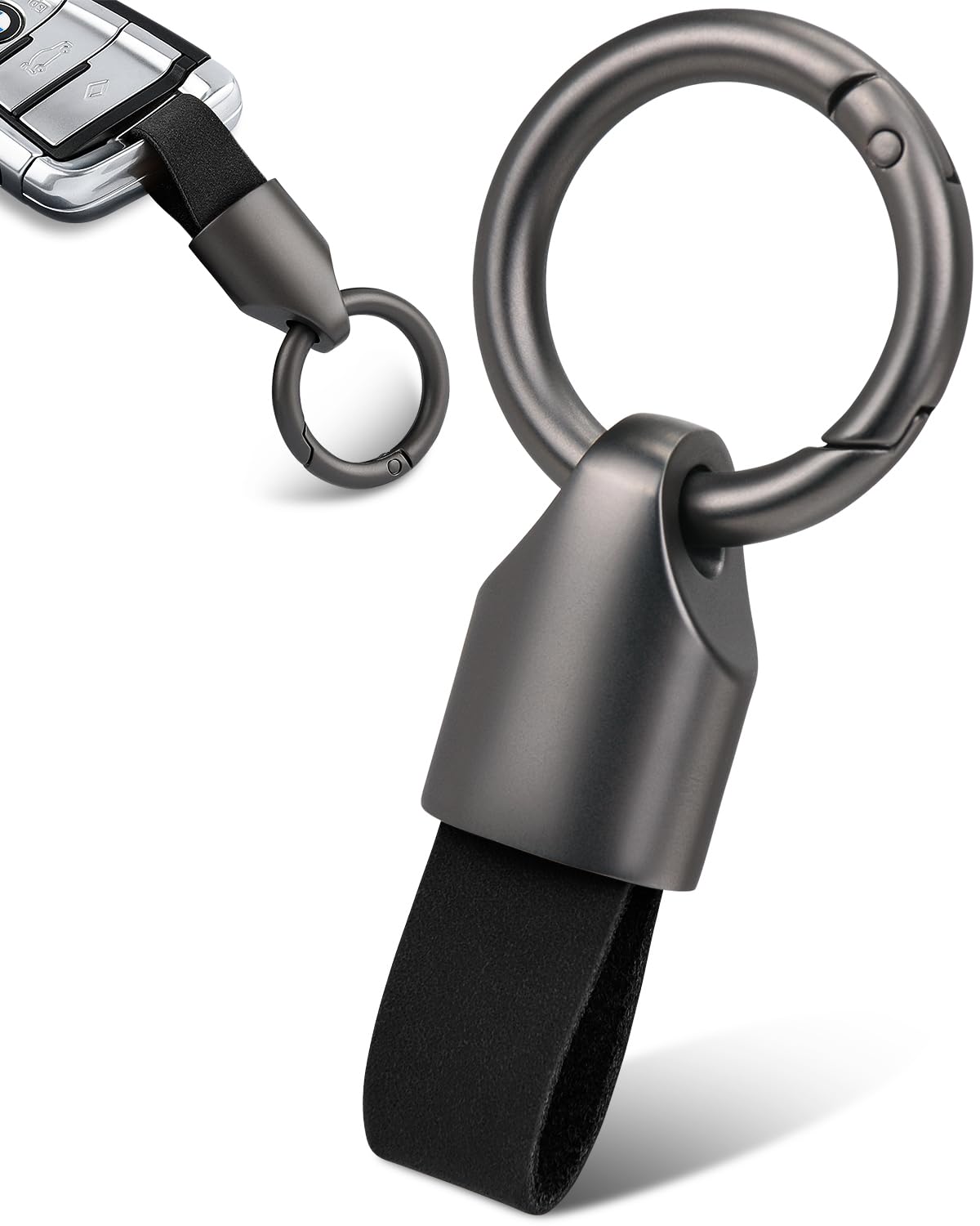 Whtawtaw Car Key Chain Clip - Small FOB Key Accessory with Metal Zinc Alloy Key Ring & Clasp