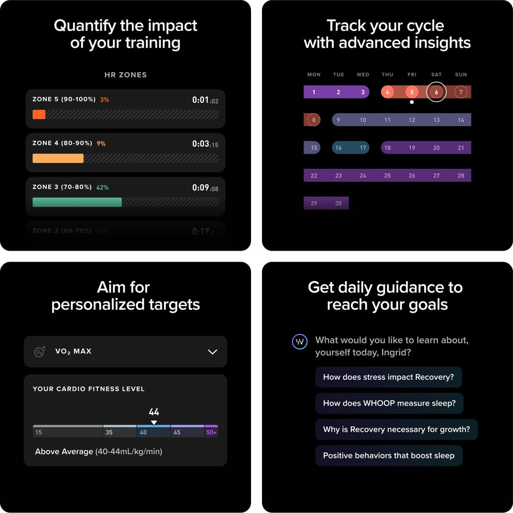WHOOP 5.0 Fitness & Health Tracker - 12-Month Membership | 24/7 Activity & Sleep Tracking, Personal Coaching, 14+ Day Battery