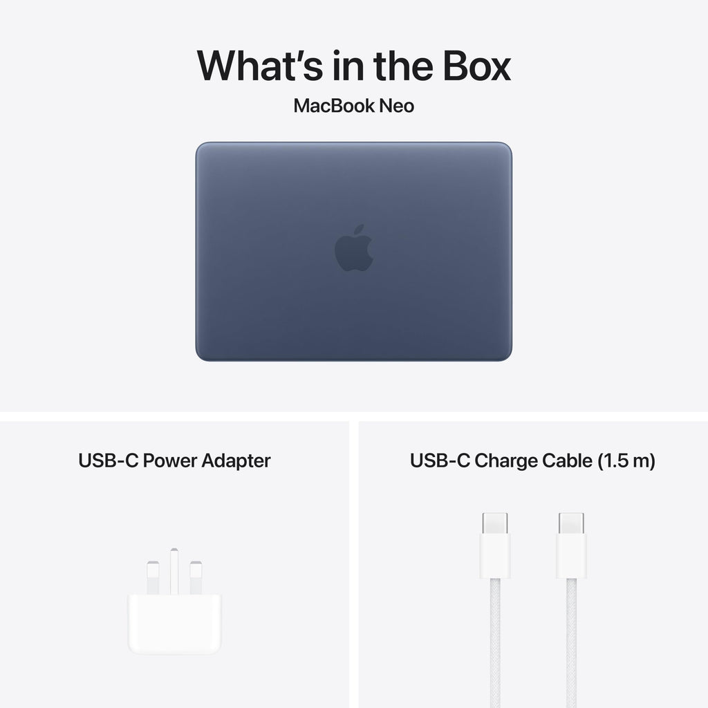 Apple 2026 MacBook Neo 13-inch Laptop with A18 Pro chip: Built for AI and Apple Intelligence, Liquid Retina Display, 8GB Unified Memory, 256GB SSD Storage; Indigo; English