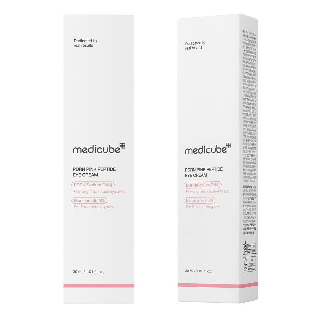 Medicube Pink Peptide Eye Serum – Salmon DNA PDRN, Niacinamide & 99% Pure Retinol for Fine Lines, Dark Circles, Korean Skincare 1.01 fl oz