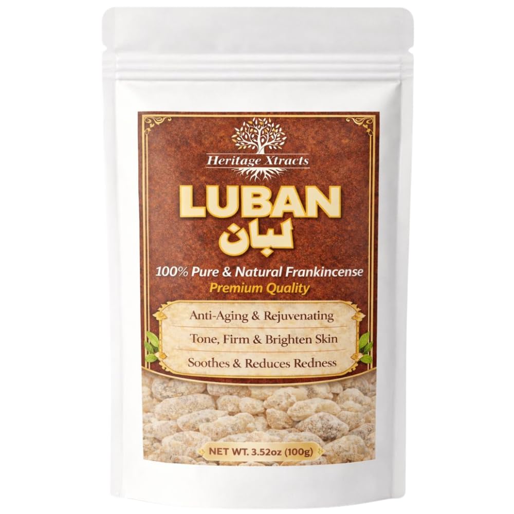 Omani Frankincense Resin (Boswellia Carterii) 100g (3.5 oz) – 100% Pure & Wild-Harvested | Natural Boswellia for Skincare, Anti-Aging, Aromatherapy & Stress Relief