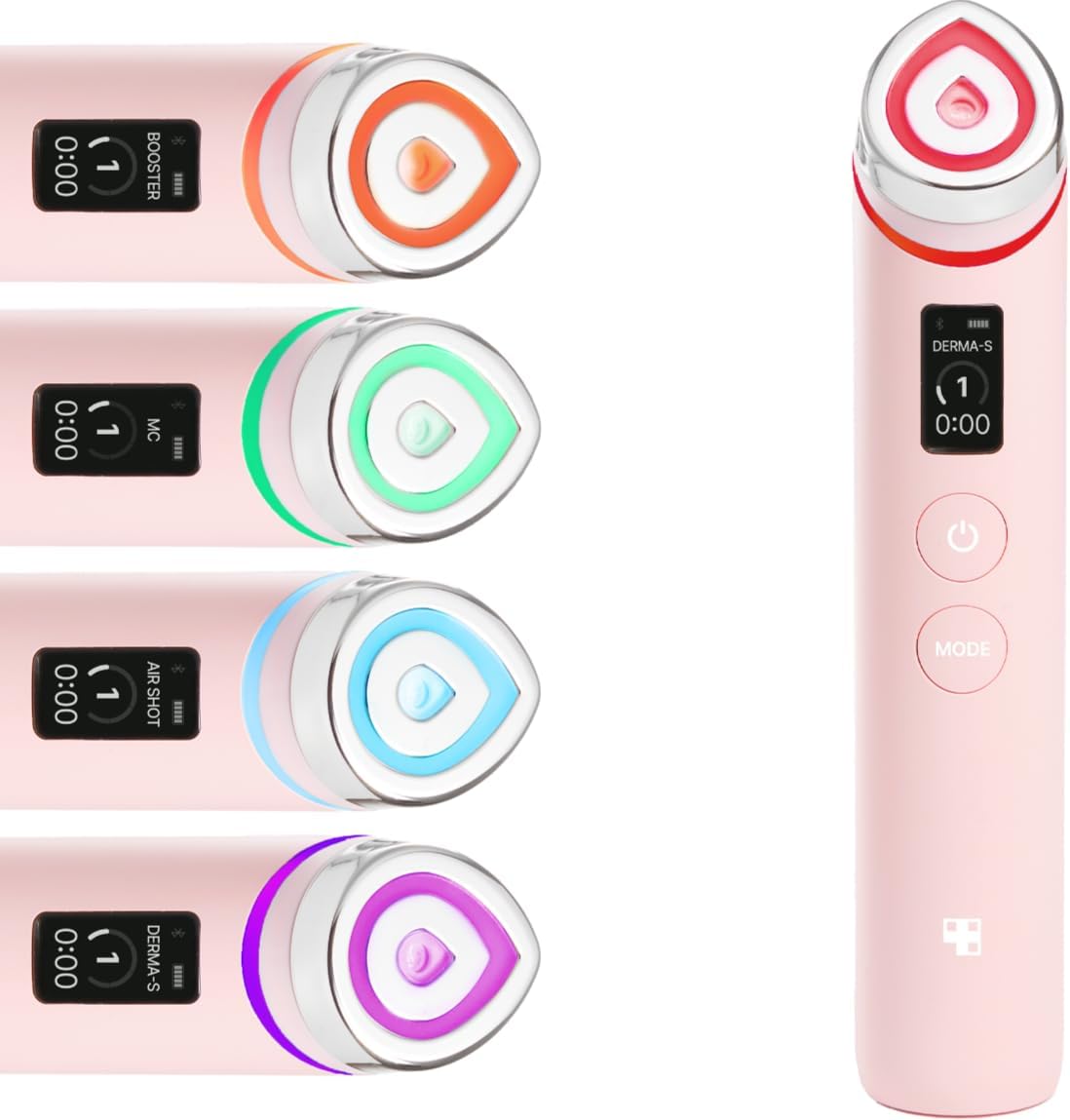 Medicube AGE-R Booster Pro Pink – 6-in-1 Real Glass Beauty Massage Device for Glass Skin, Korean Skincare