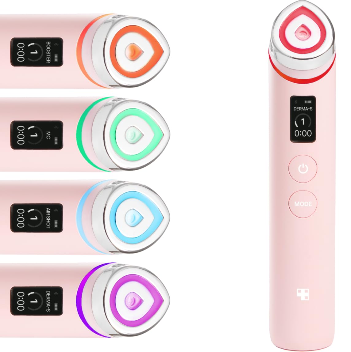 Medicube AGE-R Booster Pro Pink – 6-in-1 Real Glass Beauty Massage Device for Glass Skin, Korean Skincare