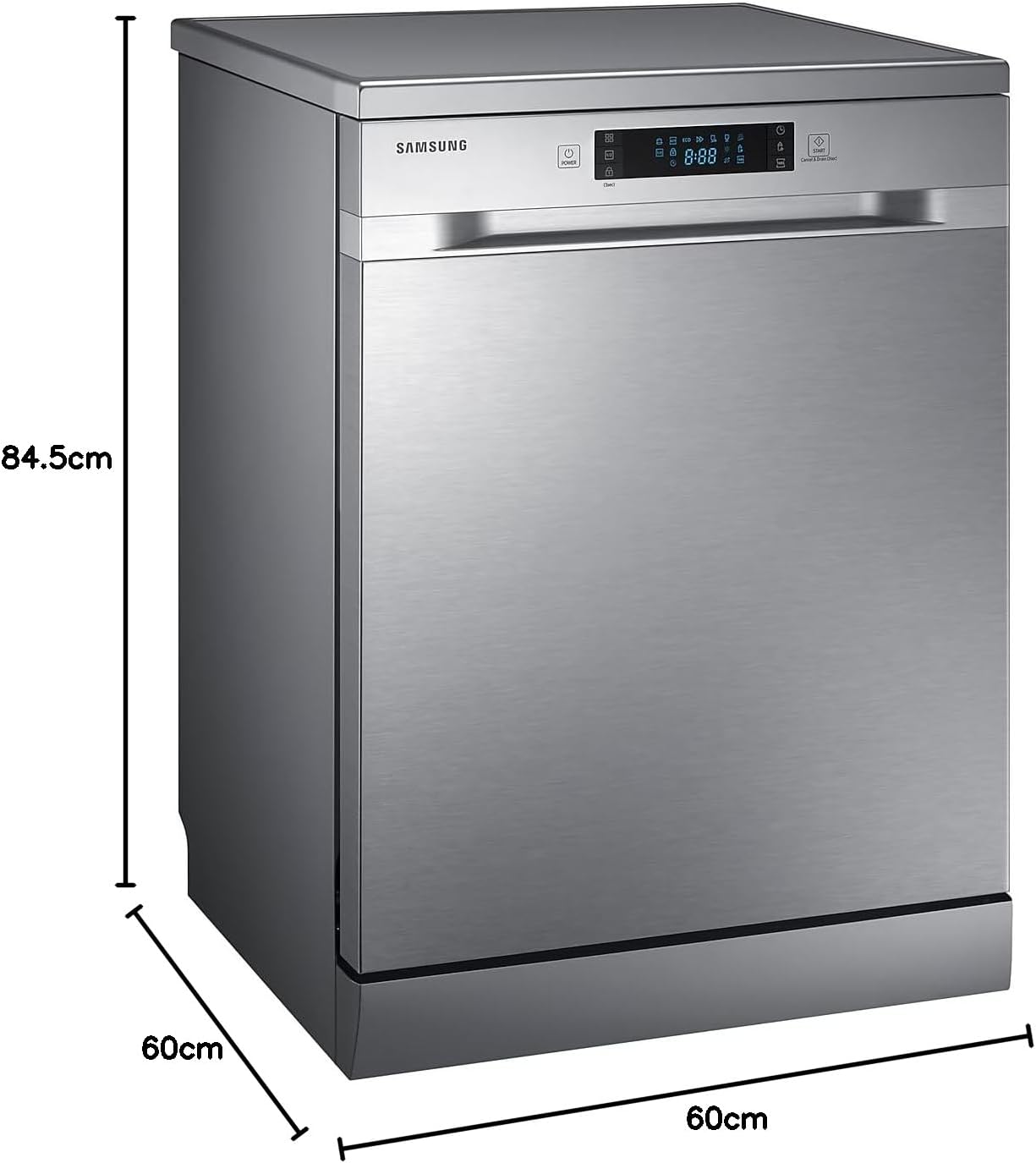 Samsung Dishwasher 14 Place Settings with Digital Display, 1800W, DW60M5070FS – Silver