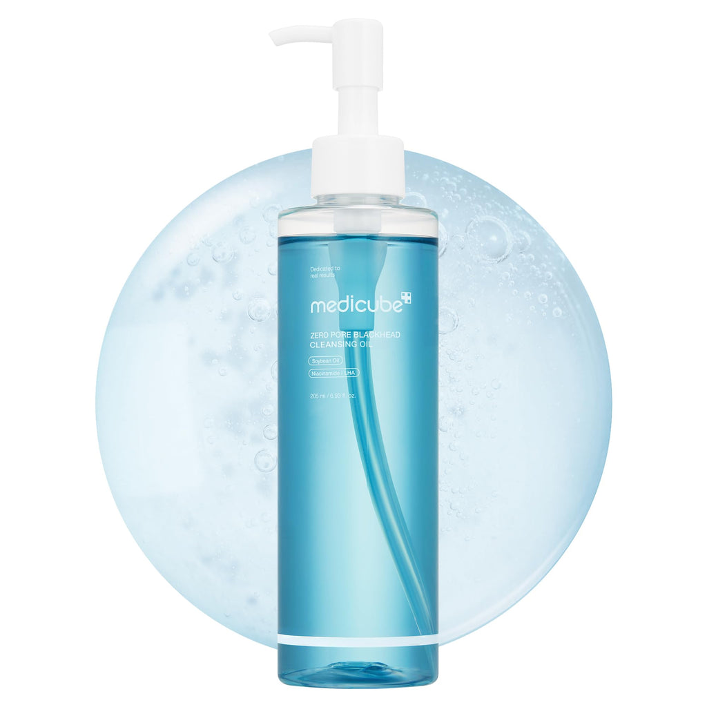 Medicube Zero Pore Blackhead Cleansing Oil – Makeup Remover for All Skin Types, Daily Moisturizing Low-Irritation Face Cleanser, Korean Skincare 205ml