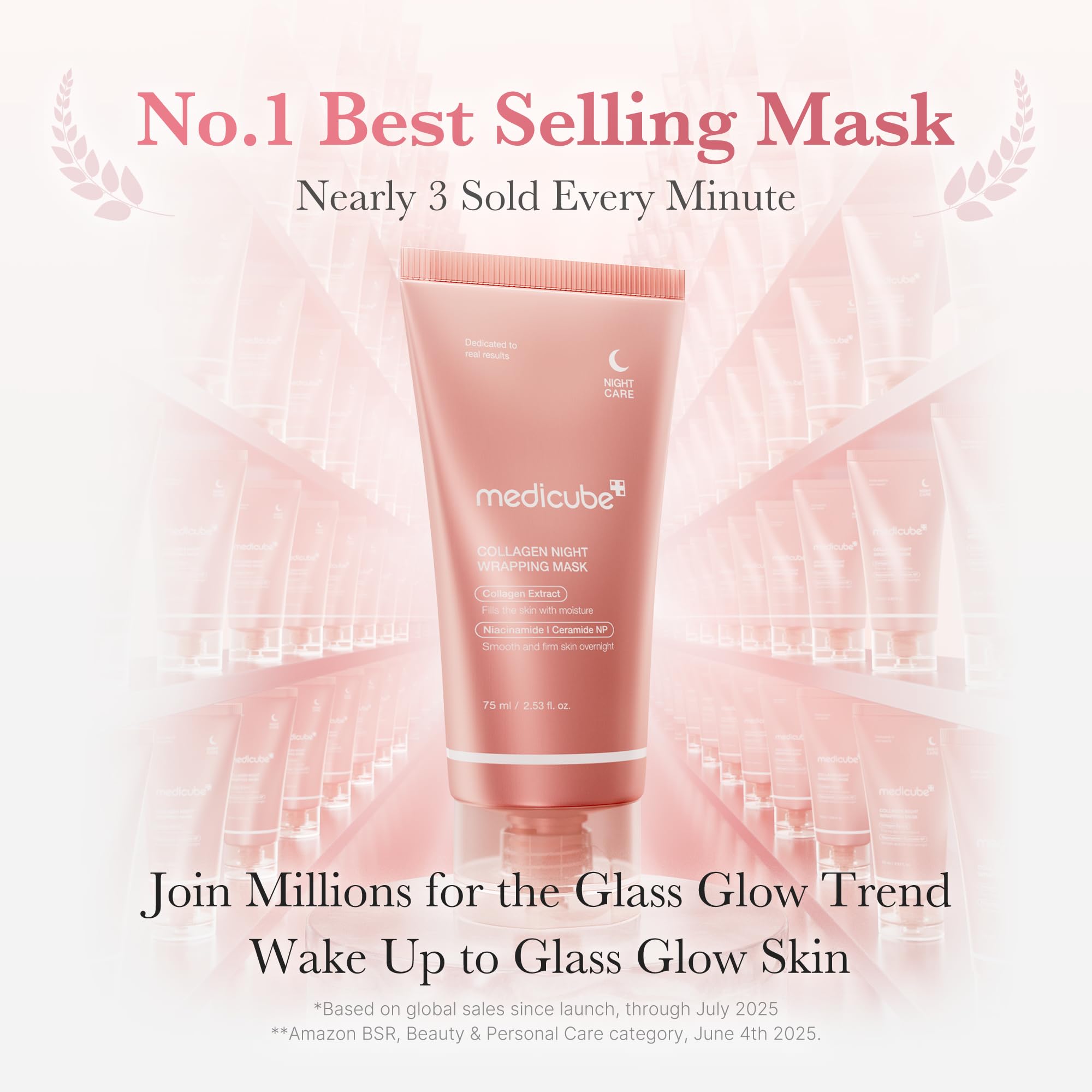 Medicube Collagen Overnight Face Mask – Elasticity & Hydration Care, Reduces Sagging & Dullness, Korean Skincare 2.53 fl oz