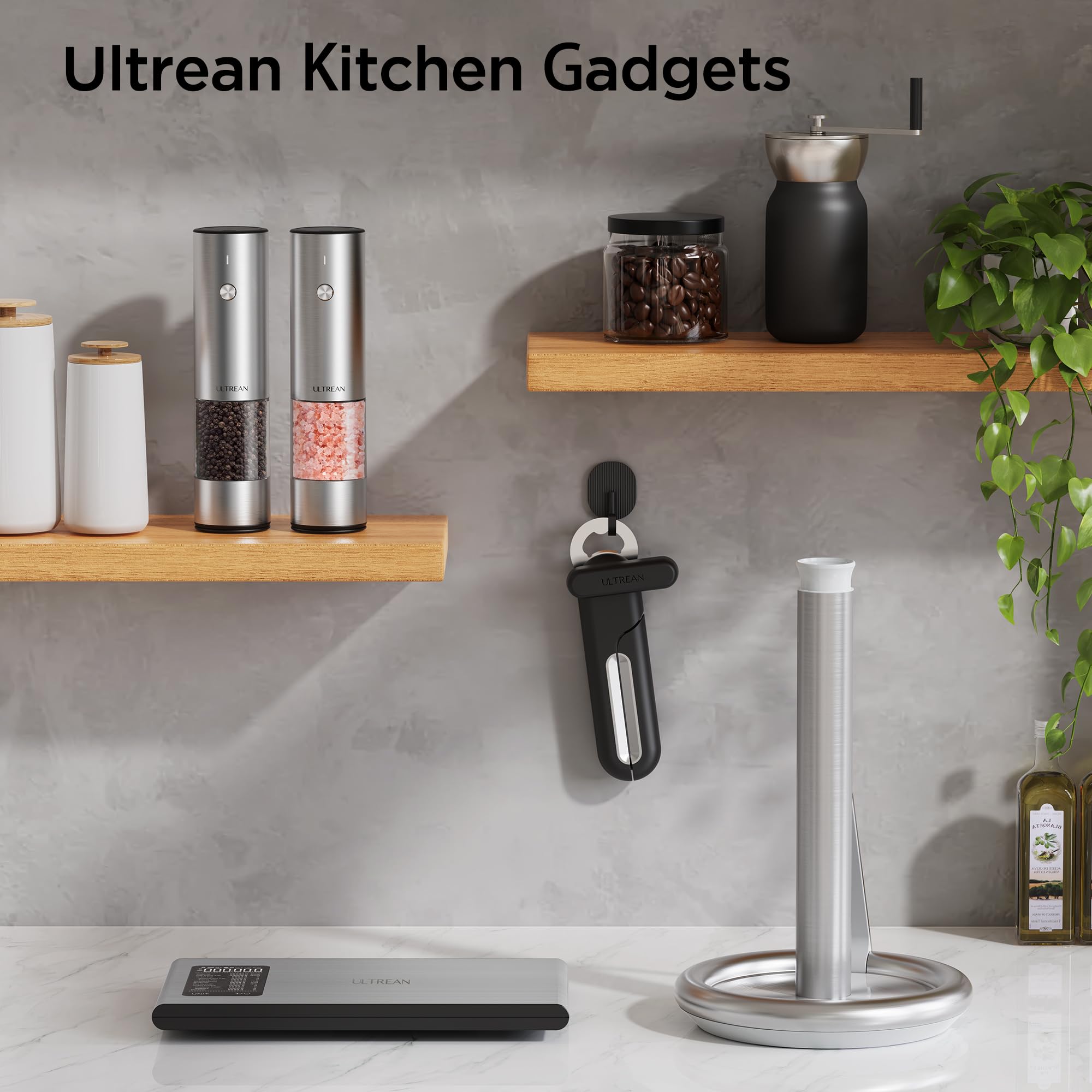 Ultrean Food Scale, Digital Kitchen Scale with LCD Display, Weight Grams and Ounces for Baking Cooking and Meal Prep, 6 Units with Tare Function, 304 Stainless Steel, 11lb (Batteries Included)