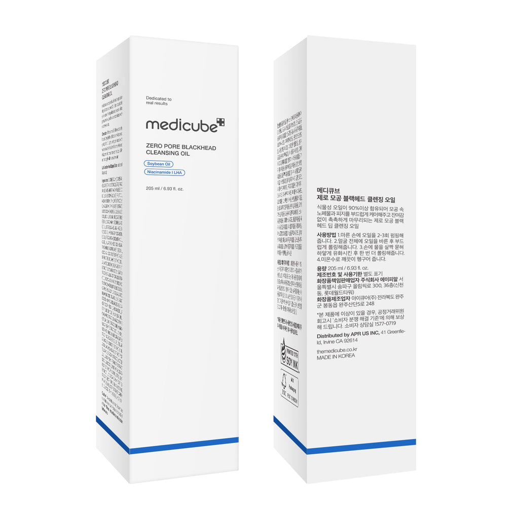 Medicube Zero Pore Blackhead Cleansing Oil – Makeup Remover for All Skin Types, Daily Moisturizing Low-Irritation Face Cleanser, Korean Skincare 205ml