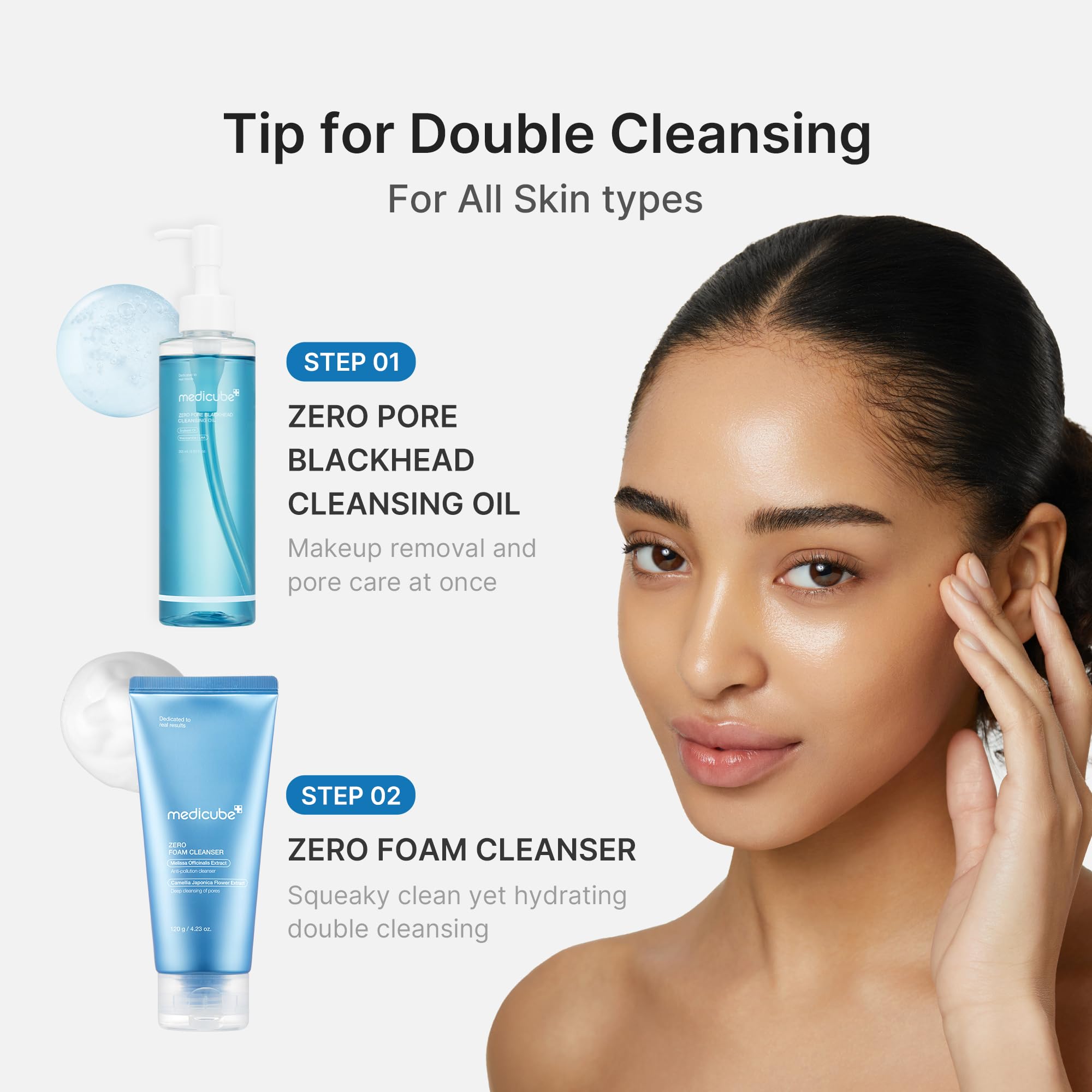 Medicube Zero Pore Blackhead Cleansing Oil – Makeup Remover for All Skin Types, Daily Moisturizing Low-Irritation Face Cleanser, Korean Skincare 205ml