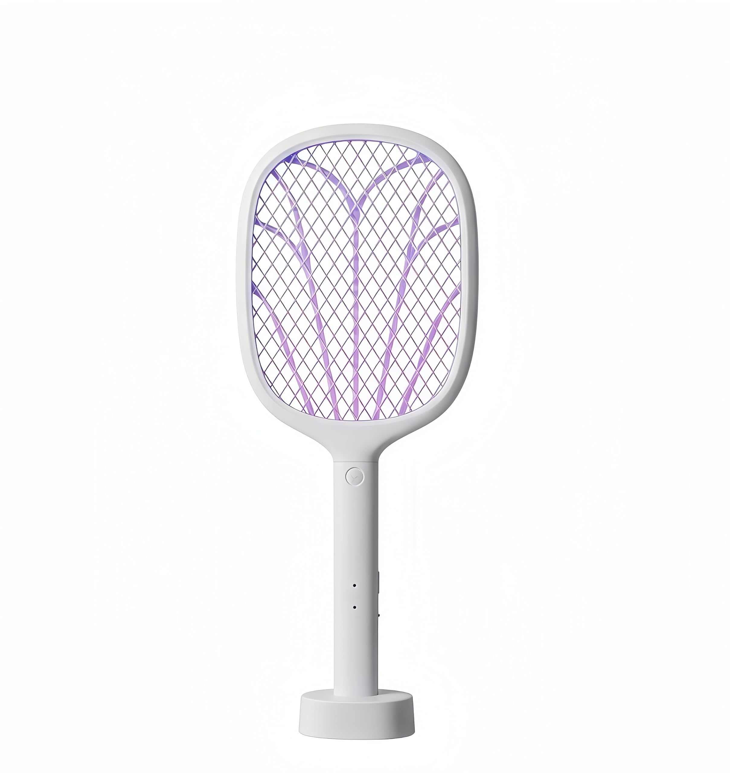 Electric Mosquito Killer Fly Swatter Bat, Standable Bug Zapper, Rechargeable Insect Killer,with Purple Mosquito Light Rechargeable Base for Indoor and Outdoor Home Office