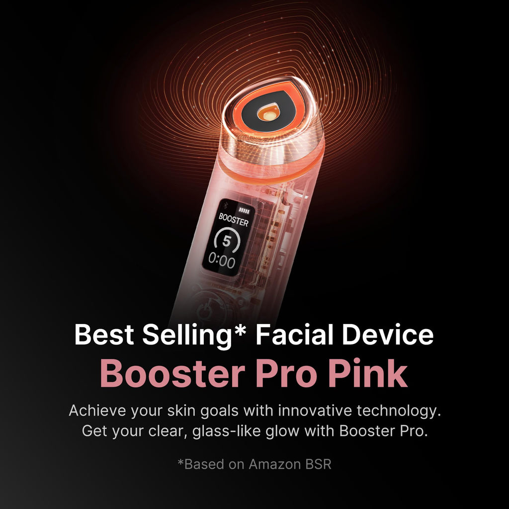 Medicube AGE-R Booster Pro Pink – 6-in-1 Real Glass Beauty Massage Device for Glass Skin, Korean Skincare