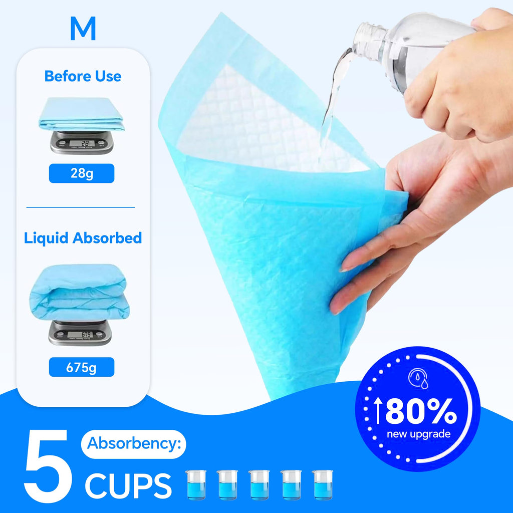 Dog Pee Pads - Super Absorbent Disposable Pee Pads for Dogs, Leak-Proof Quick-Drying Pet Training Pads (M(50pcs-45*60cm))
