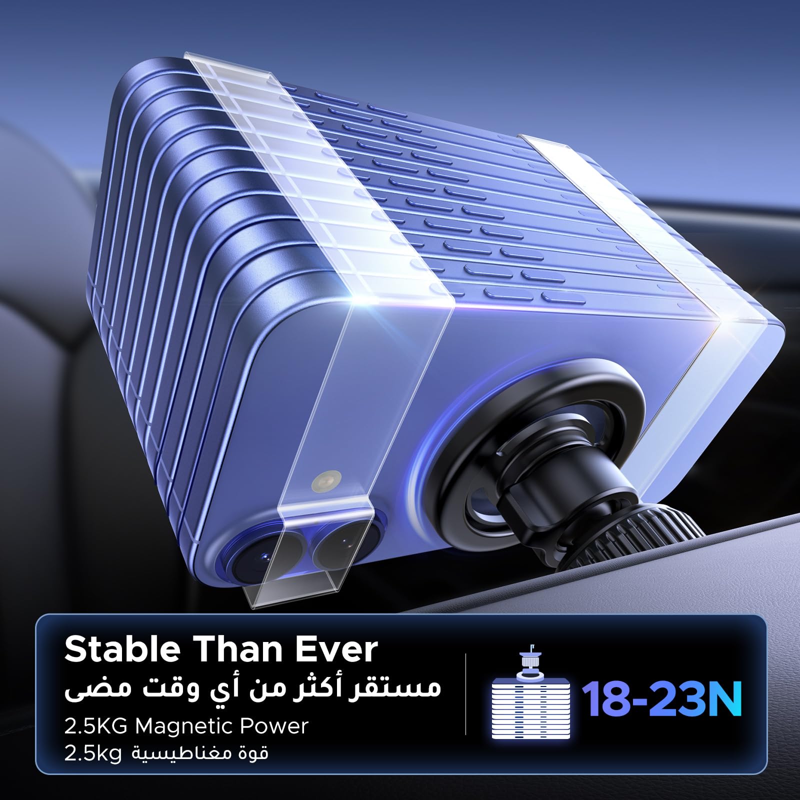 Yougreen MagSafe Car Phone Holder – Magnetic 360° Rotation, One-Hand Auto-Lock, Air Vent Mount – Compatible with iPhone 16/15/14/13, Samsung S25/24/23