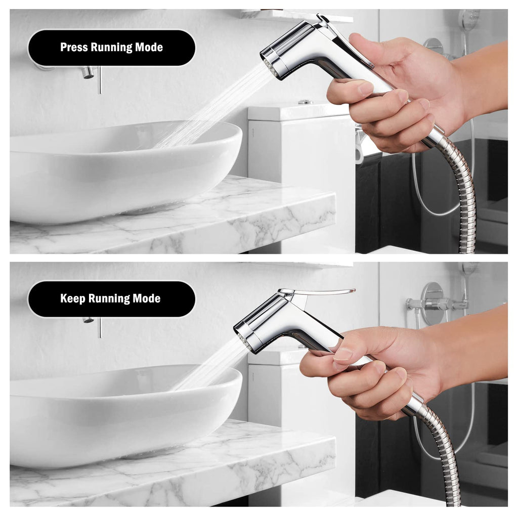 JOMOO Shattaf Set - Bidet Sprayer for Toilet with 47" Stainless Steel Hose | Wall Mounted Handheld Bathroom Spray for Personal Hygiene | Chrome