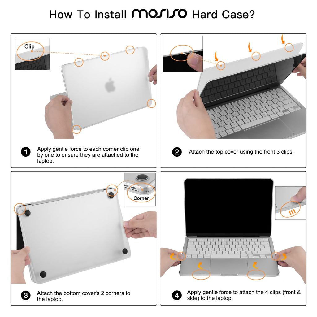 MOSISO Matte Case Compatible with MacBook Neo 13 inch 2026 Release Model A3404, Seamlessly Closes&Fingerprints-Resistant Protective Hard Shell Cover for Work Travel Study Daily Use, Frosted Clear