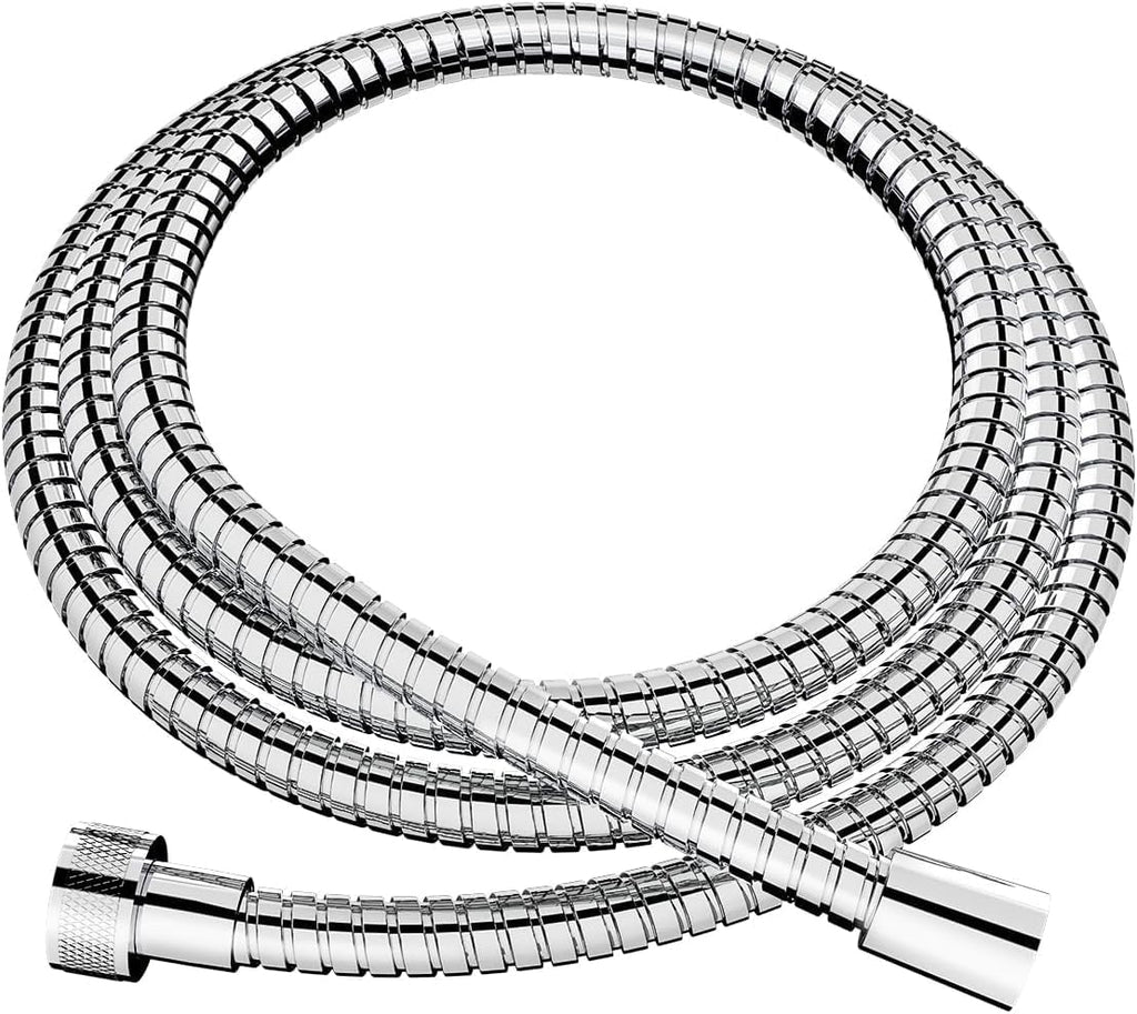 2 Meter (6.5 ft) Shower Hose, Flexible Stainless Steel Handheld Shower Hose 78 Inch, Replacement Hose for Handheld Shower Head, Chrome (1)