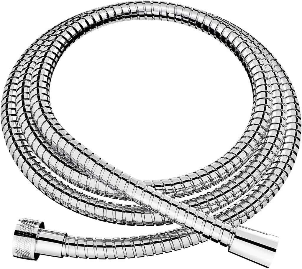 2 Meter (6.5 ft) Shower Hose, Flexible Stainless Steel Handheld Shower Hose 78 Inch, Replacement Hose for Handheld Shower Head, Chrome (1)
