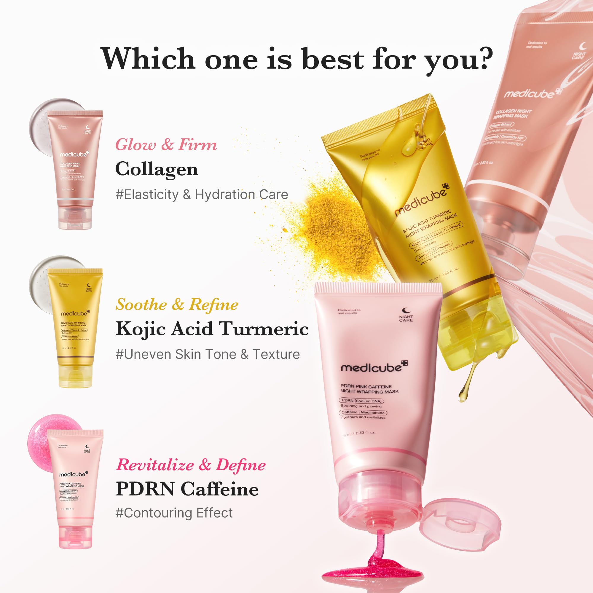 Medicube Collagen Overnight Face Mask – Elasticity & Hydration Care, Reduces Sagging & Dullness, Korean Skincare 2.53 fl oz