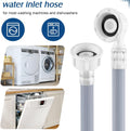 JUNARIS Universal Washing Machine & Dishwasher Inlet Hose - Cold & Hot Water Fill Pipe with 90° Flexible Elbow, Explosion-Proof Inlet Pipe (3 Meters)