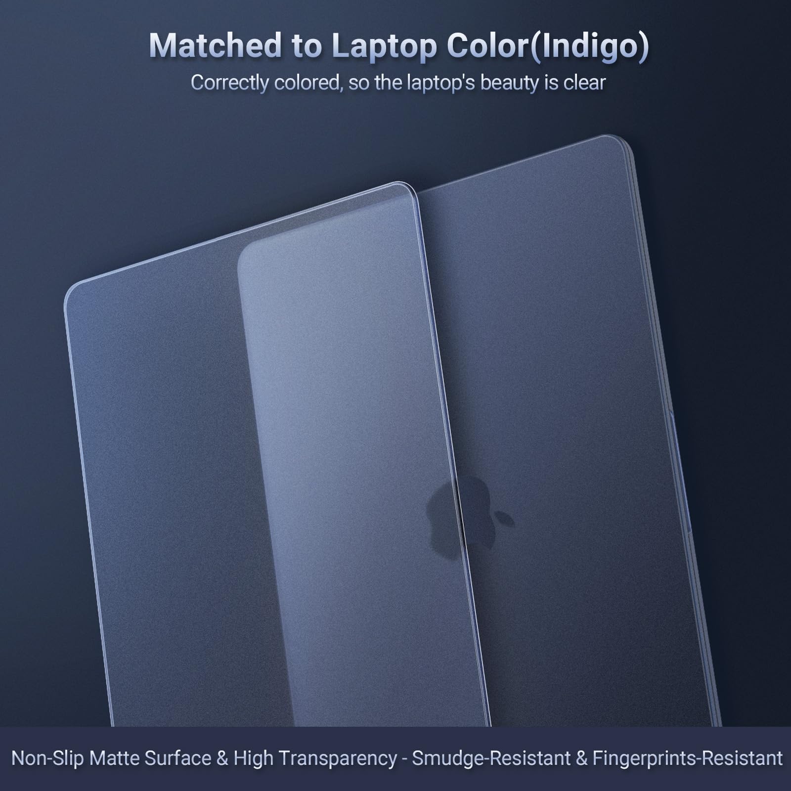 Musieso Case Compatible with MacBook New 13 Inch 2026 Model A3404 with A18 Pro Chip, 4-in-1 Bundle with Matte Finish, Smooth Snap & Fingerprint Resistant, Translucent Indigo Blue