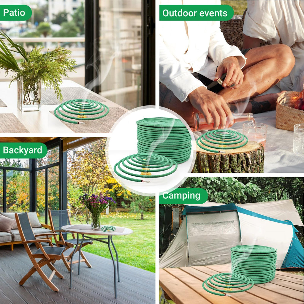 Citronella Mosquito Repellent Incense Coils – 48 Pieces per Box, Natural Plant-Based, Indoor & Outdoor Use