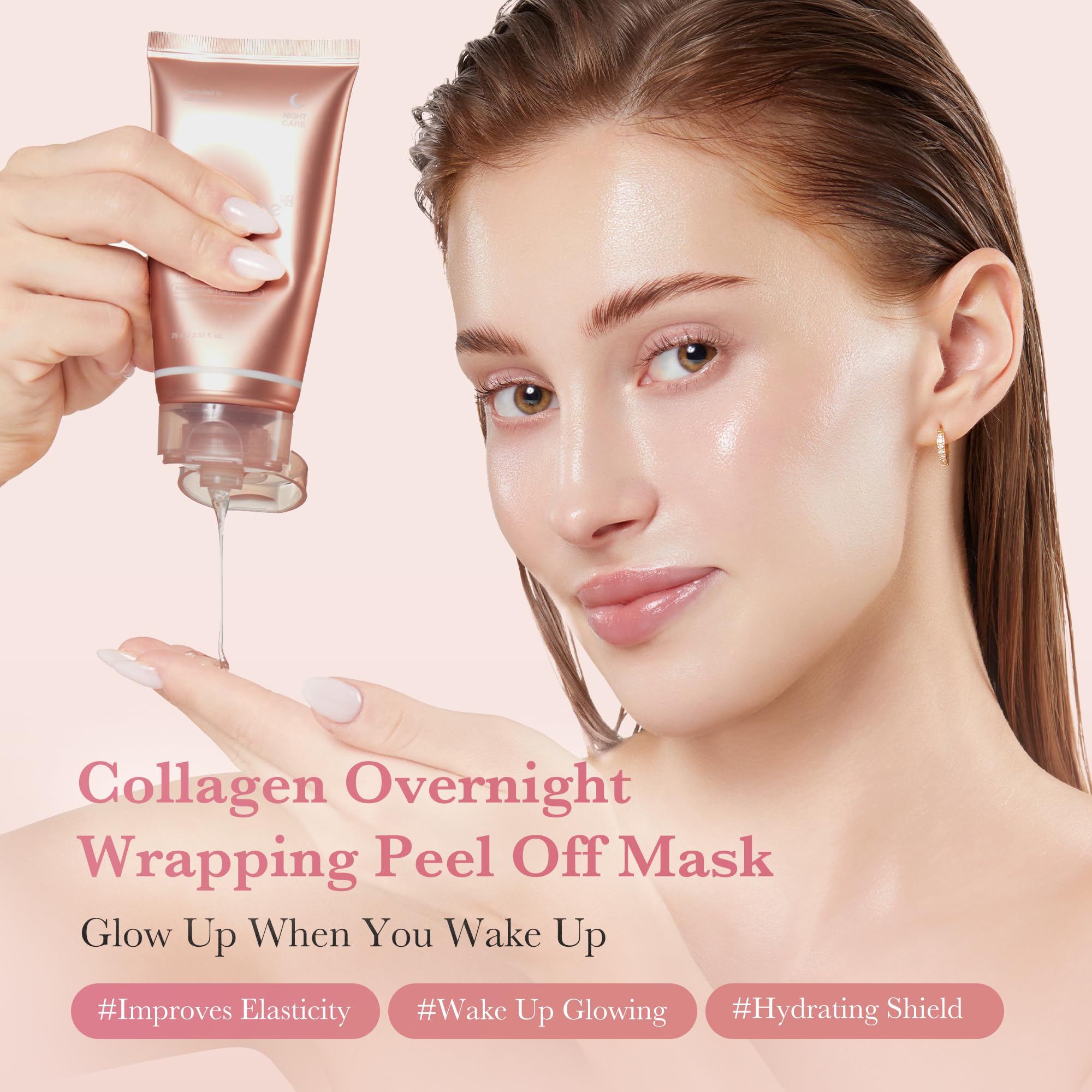 Medicube Collagen Overnight Face Mask – Elasticity & Hydration Care, Reduces Sagging & Dullness, Korean Skincare 2.53 fl oz