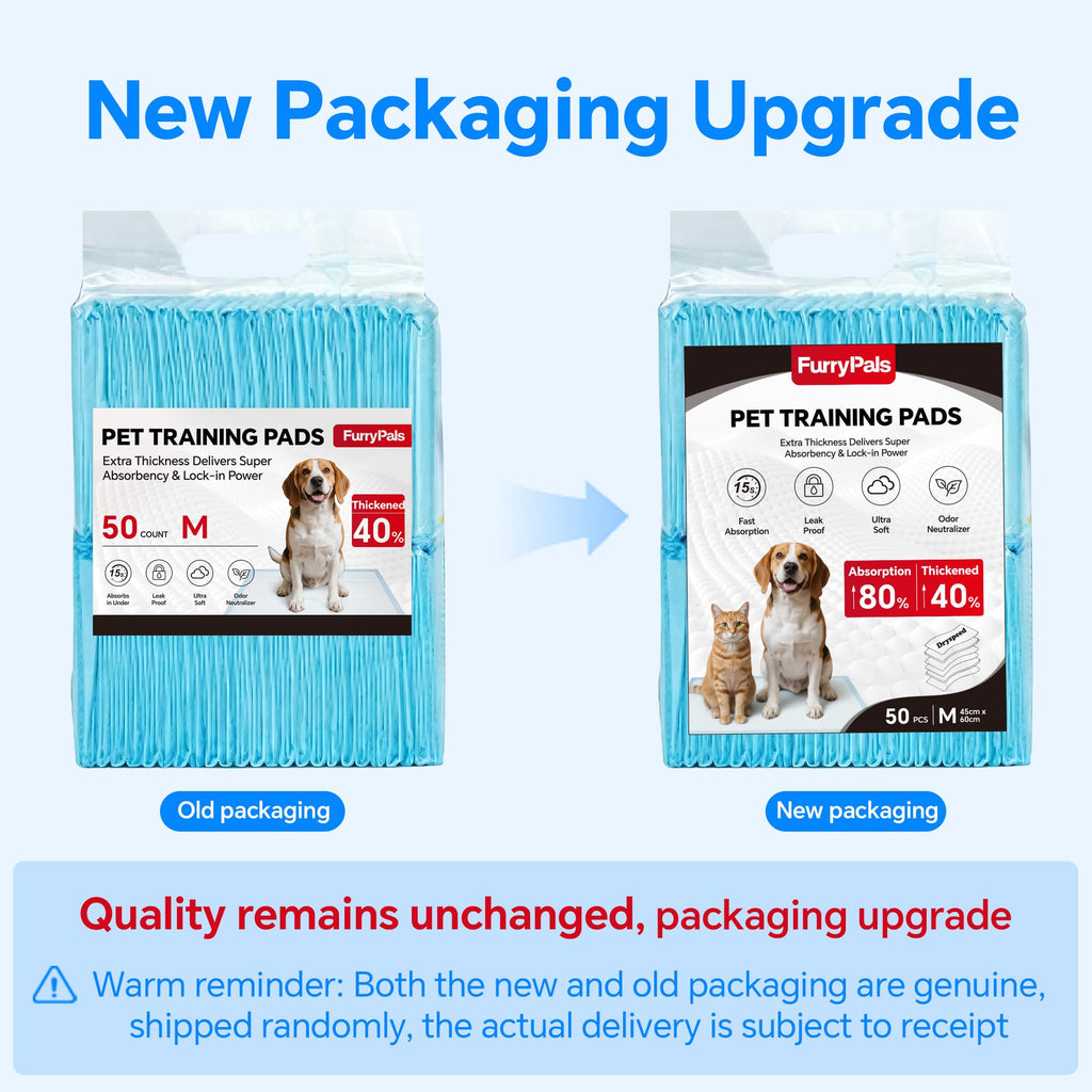 Dog Pee Pads - Super Absorbent Disposable Pee Pads for Dogs, Leak-Proof Quick-Drying Pet Training Pads (M(50pcs-45*60cm))