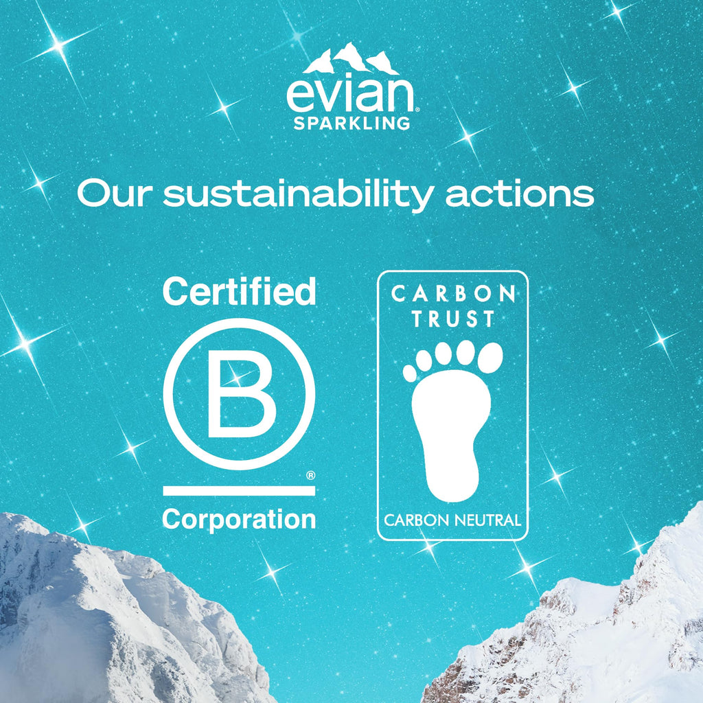 Evian Sparkling Water Cans 4 x 330ml — Awaken Your Senses